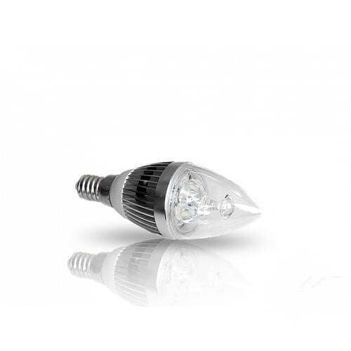 Λαμπτήρας LED LMS E14 3x1 Watt Candle New Ψυχρό Λευκό[05215]