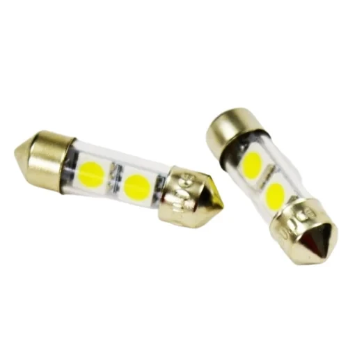 CAR LED Σωληνωτό 2 SMD 31mm ΨΥΧΡΟ ΛΕΥΚΟ 00028