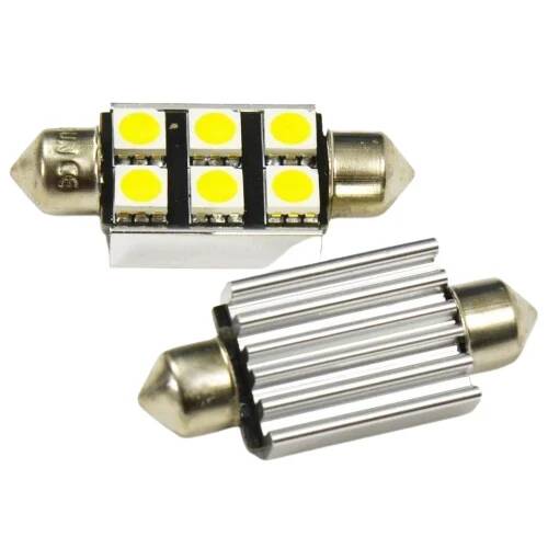CAR LED Can Bus Σωληνωτό 6 SMD ΨΥΧΡΟ ΛΕΥΚΟ 036616