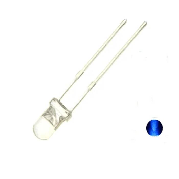 LED DIODE 3mm ΜΠΛΕ 030014