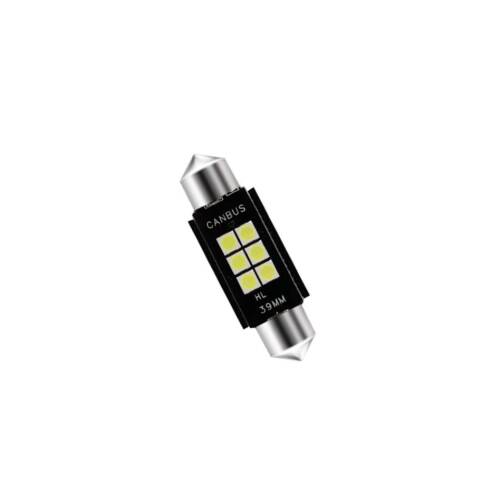 CAR LED Can Bus Σωληνωτό 6 SMD 39mm 5630 ΛΕΥΚΟ 06692