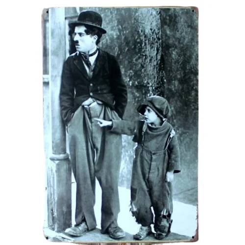 Μεταλλική Ταμπέλα Vintage Charlie Chaplin 30051618
