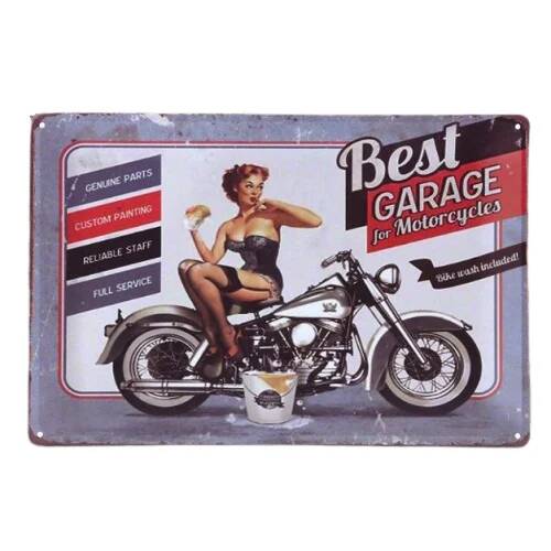 Μεταλλική Ταμπέλα Vintage Garage for Motorcycles 30051605