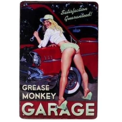 Μεταλλική Ταμπέλα Vintage Grease Monkey 30051611