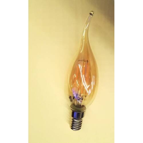 Κεράκι Φλόγα LED Edison Filament Retro Μελί Globostar E14 4 Watt c35t Θερμό Dimmable