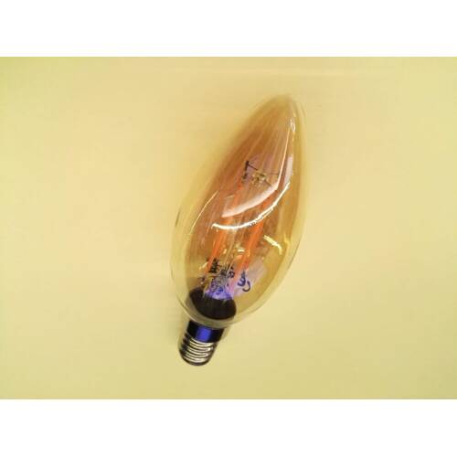Κεράκι LED Edison Filament Retro Μελί Globostar E14 4 Watt c35 Θερμό Dimmable