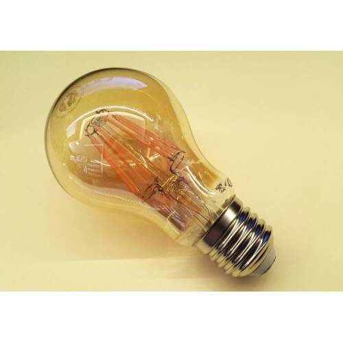 Γλόμπος LED Edison Filament Retro Μελί Globostar E27 8 Watt A60 Θερμό Dimmable