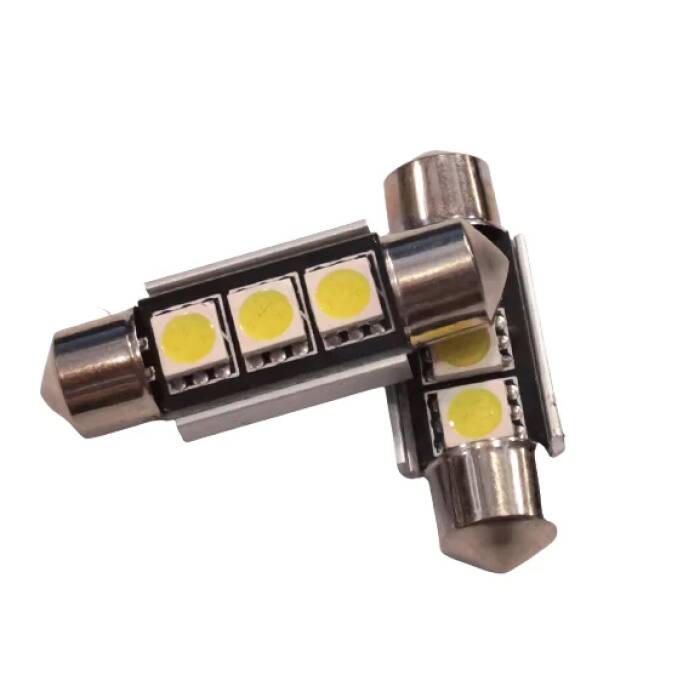 CAR LED Can Bus Σωληνωτό 3 SMD 36mm ΨΥΧΡΟ ΛΕΥΚΟ 05641