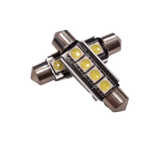 CAR LED Can Bus Σωληνωτό 4 SMD 41mm ΨΥΧΡΟ ΛΕΥΚΟ 05627