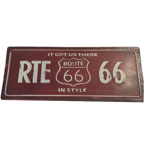 Μεταλλική Ταμπέλα Vintage Route 66 121213